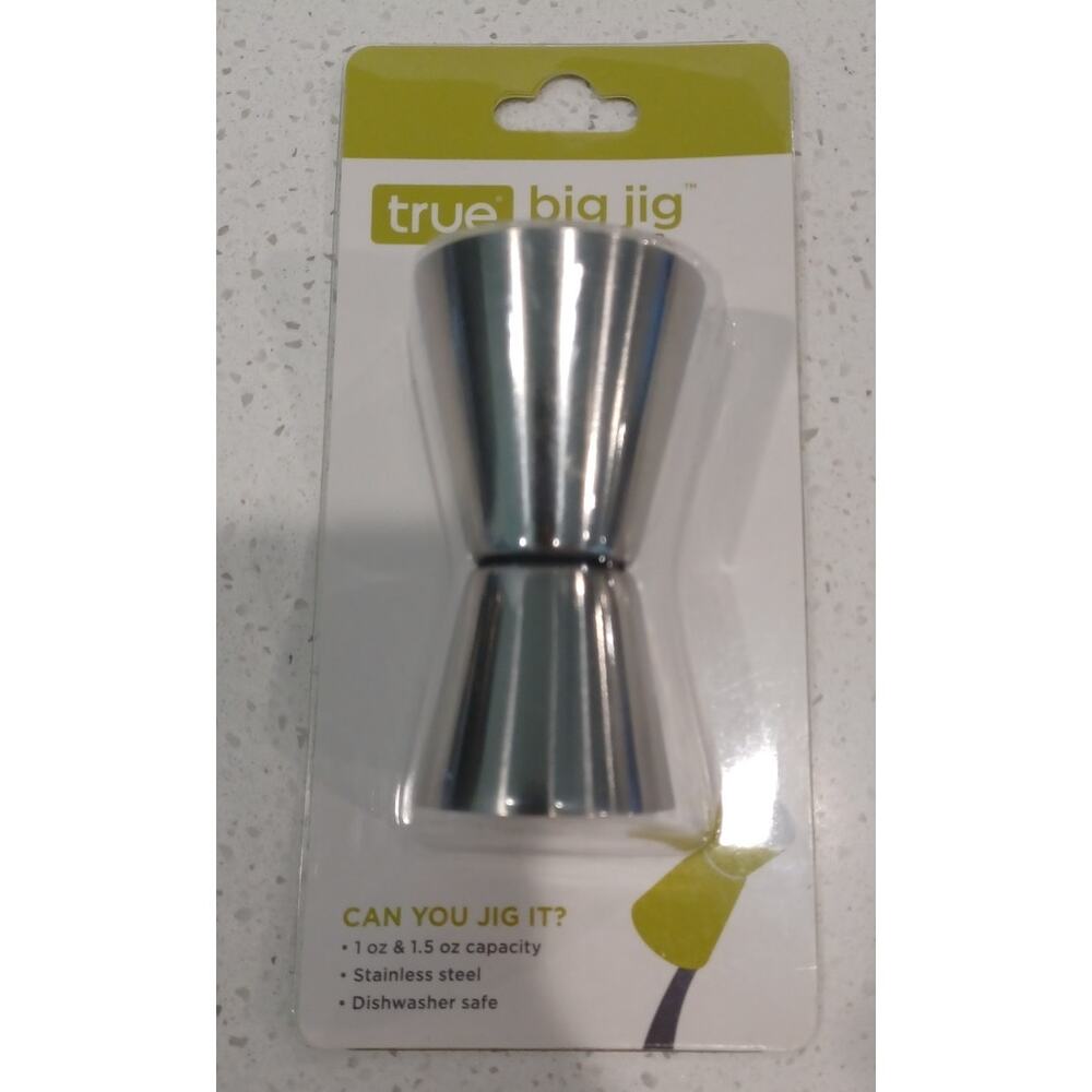 NEW True Big Jig Stainless Steel Double Jigger Home Bar Party 1oz